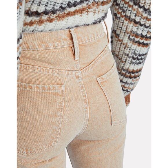 FRAME Le Sylvie Slender Straight-Leg Beige Wash High Rise Jeans Women Sz 30 - Picture 8 of 16